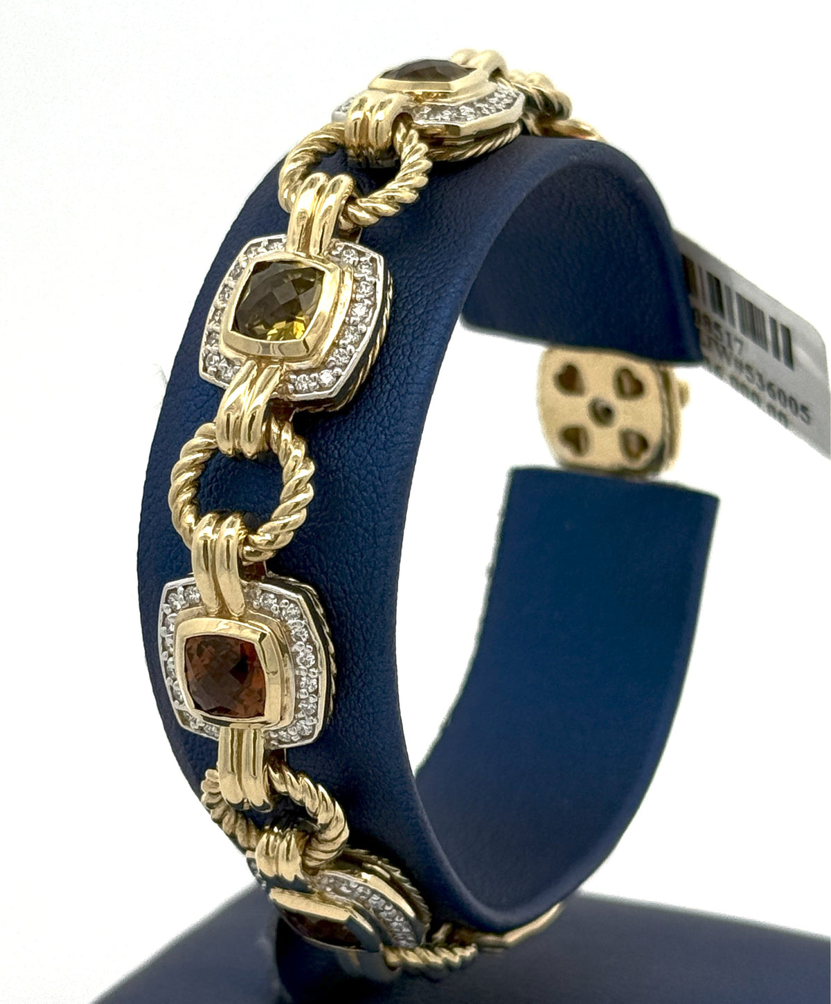 David Yurman 18k Yellow Gold Lady Bracelet Multicolor, S108517 (Pre-owned)