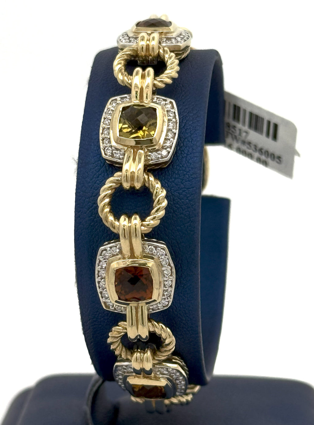 David Yurman 18k Yellow Gold Lady Bracelet Multicolor, S108517 (Pre-owned)