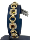 David Yurman 18k Yellow Gold Lady Bracelet Multicolor, S108517 (Pre-owned)