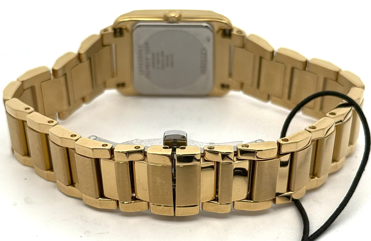 Citizen Bianca Gold Tone Stainless Steel White dial 22mm Watch, EW5602-57D