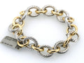 David Yurman Oval Link Chain Bracelet in Silver with 18k Gold,12mm
