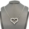 14k White Gold 2.25CT Diamond Heart Pendant Necklace, 6.3g, S108595