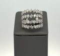 14K White Gold 5.00 CT Diamond Ladies Ring, 8.7gm, Size 7.25, S108589