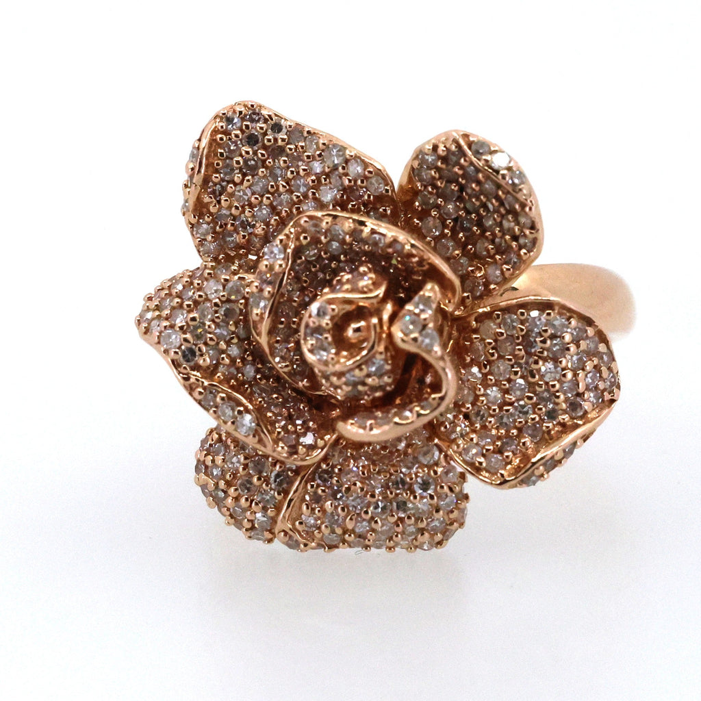 Pave Rose by EFFY Diamond Ring (1-1/8ct.t.w.) in 14k Rose Gold