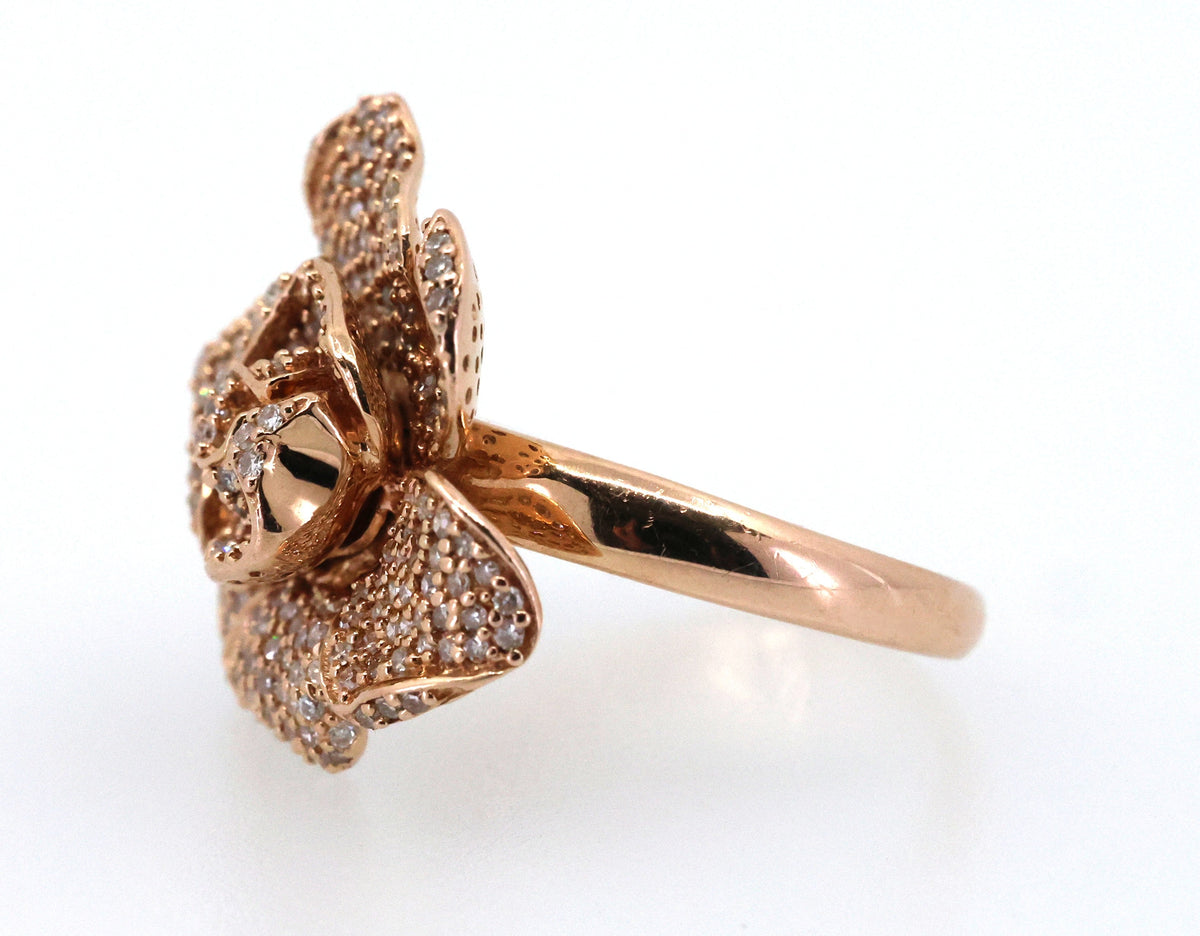 Pave Rose by EFFY Diamond Ring (1-1/8ct.t.w.) in 14k Rose Gold