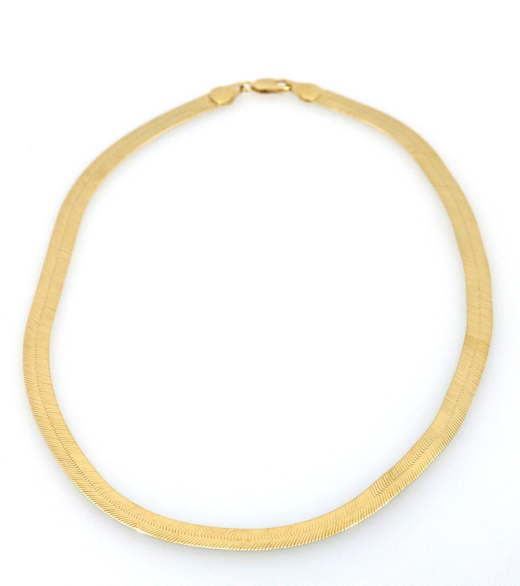 14k Solid Yellow Gold Herringbone Necklace Chain 20",20.9g, S