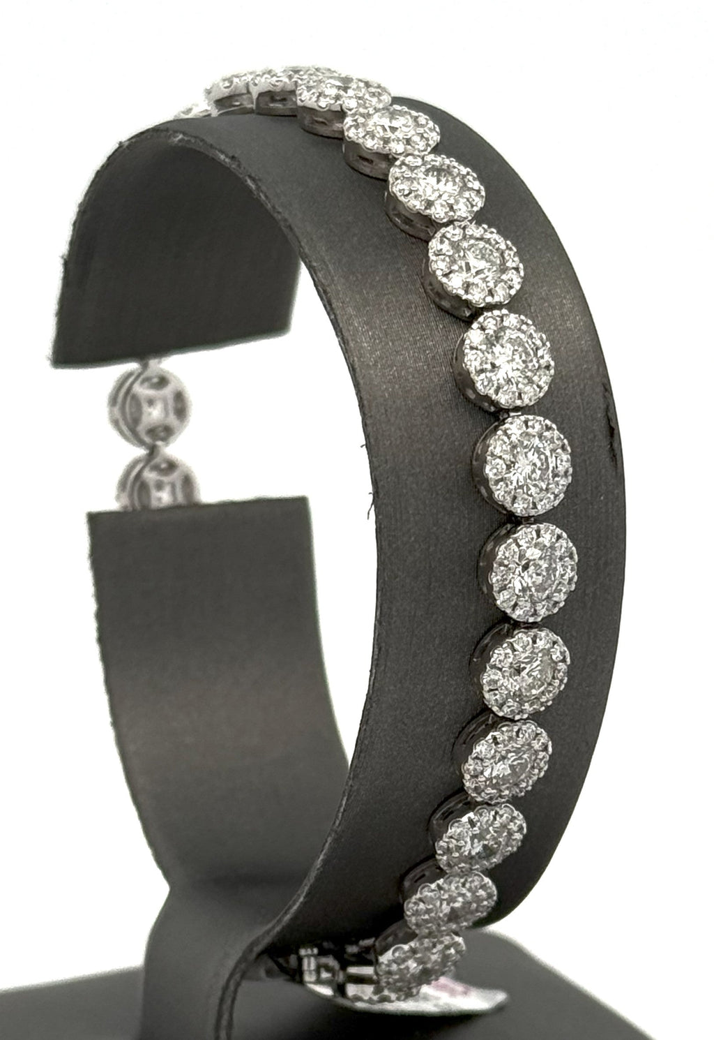 14k White Gold 9.53CT Diamond Tennis Ladies Bracelet, 14.2g, 7", S15788