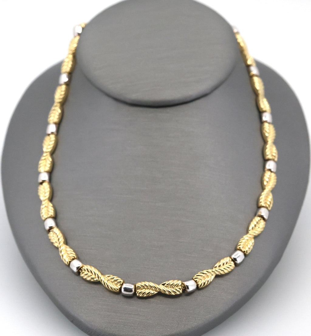 14k Yellow Gold Ladies Fancy Necklace, 10.2g, 17", S