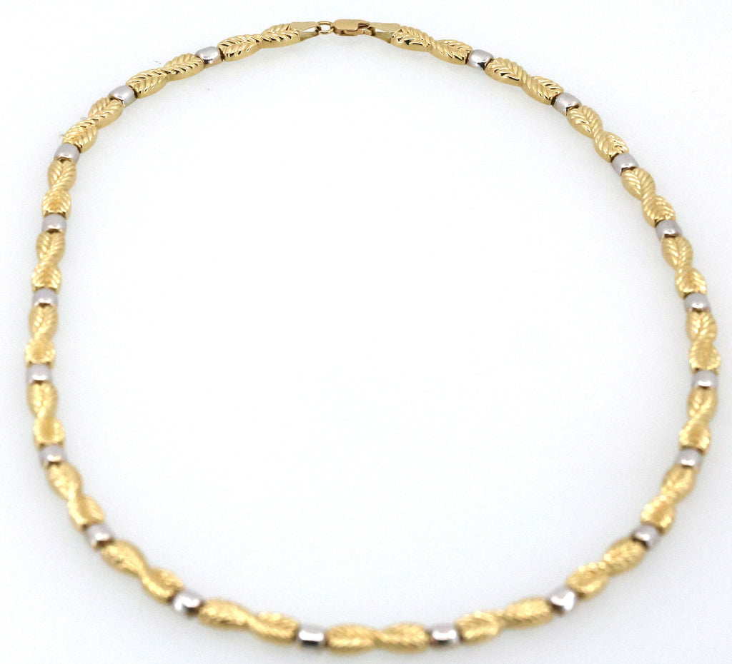 14k Yellow Gold Ladies Fancy Necklace, 10.2g, 17", S