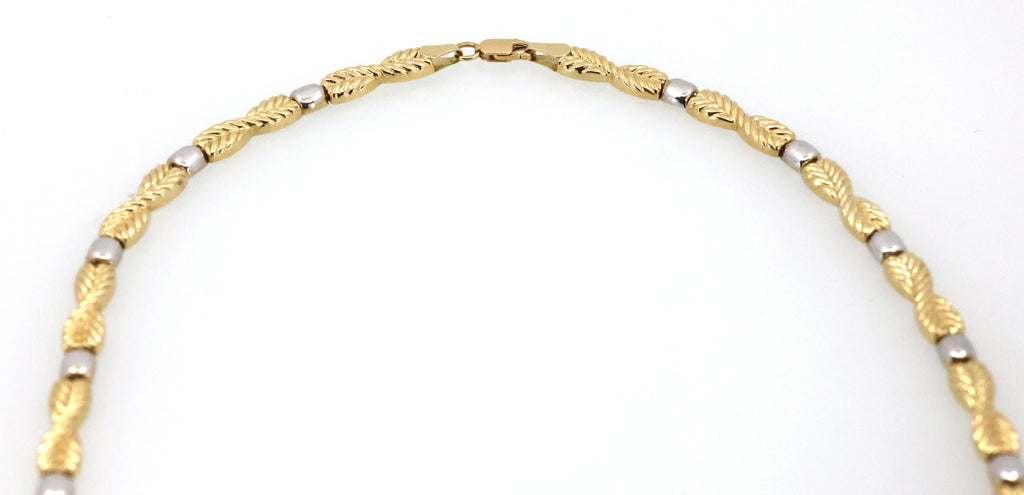 14k Yellow Gold Ladies Fancy Necklace, 10.2g, 17", S