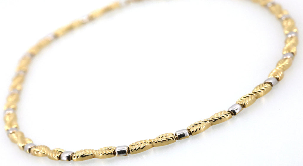 14k Yellow Gold Ladies Fancy Necklace, 10.2g, 17", S