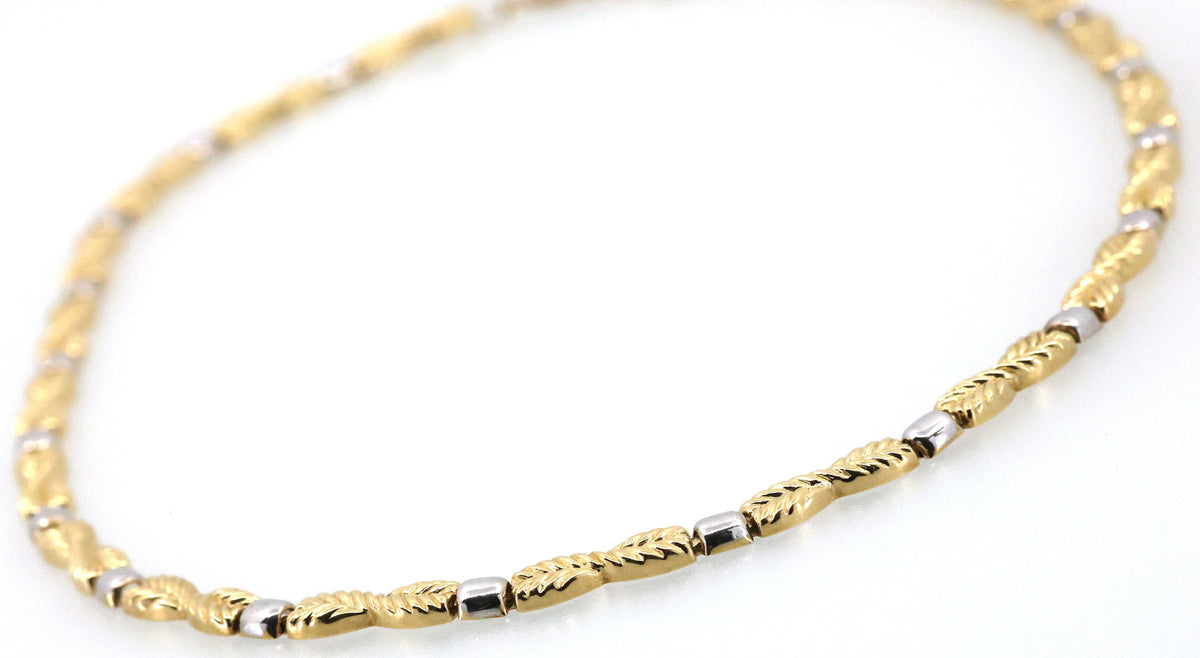 14k Yellow Gold Ladies Fancy Necklace, 10.2g, 17", S