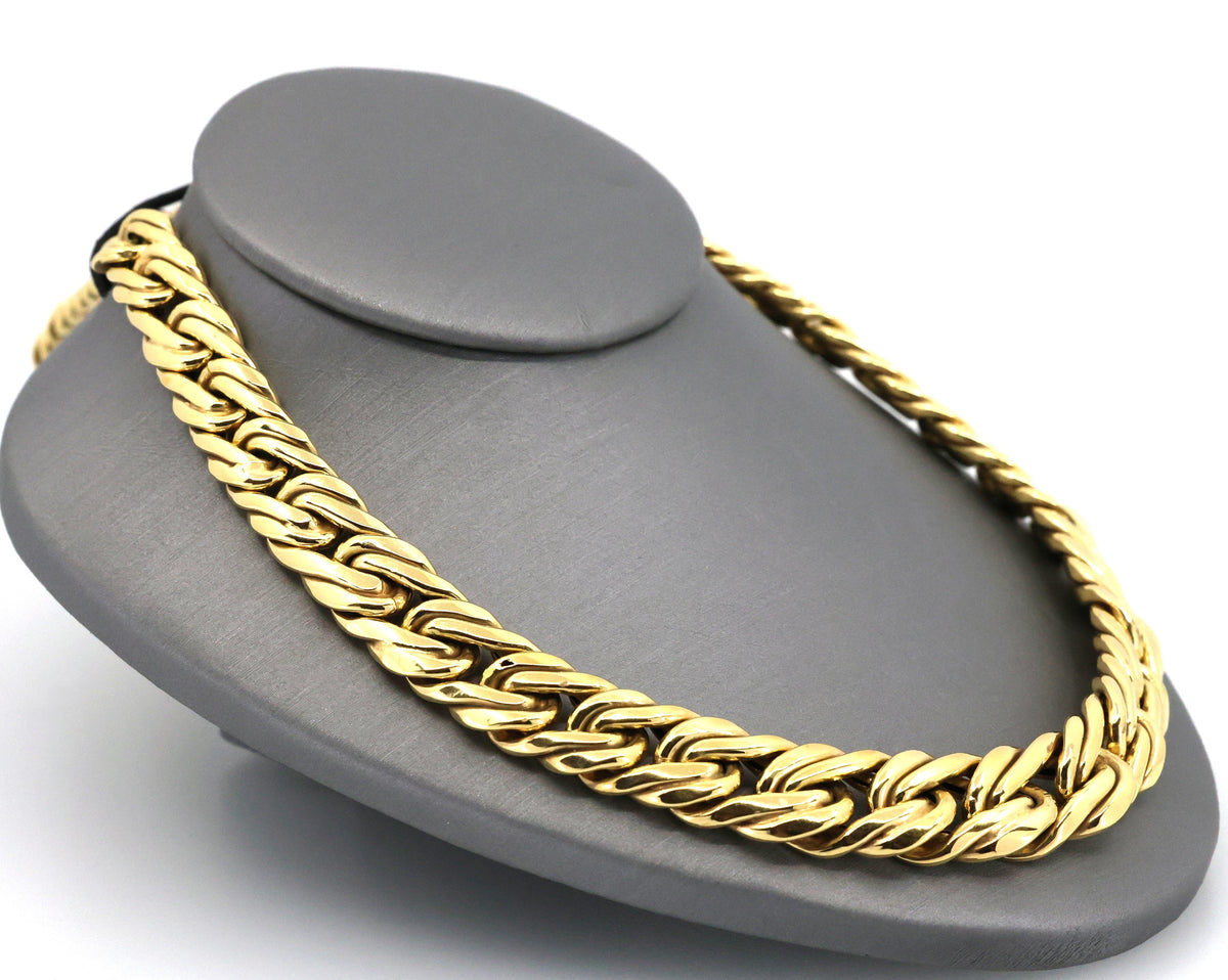 14k Yellow Gold Ladies Fancy Necklace, 39.1g, 17", S107101