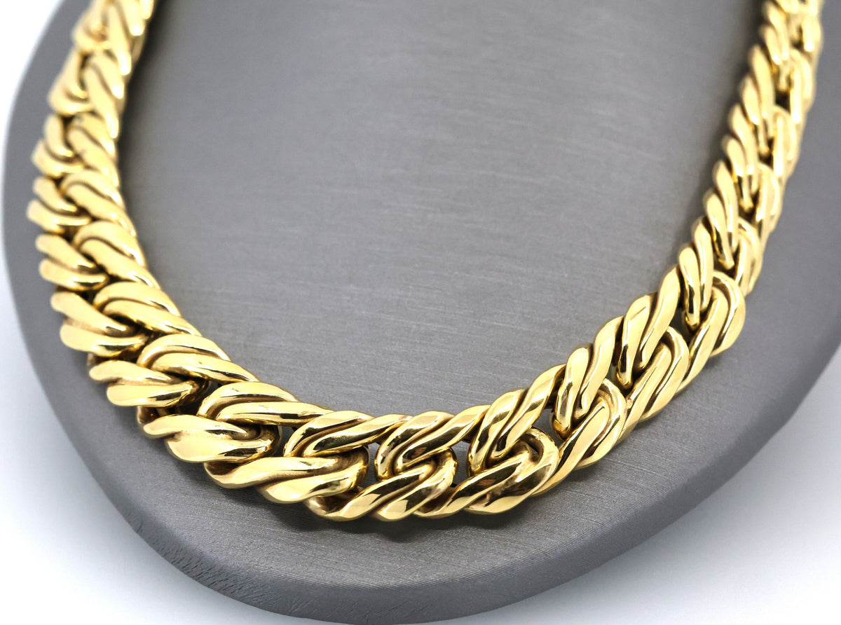 14k Yellow Gold Ladies Fancy Necklace, 39.1g, 17", S107101