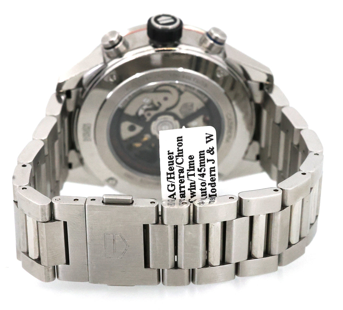 Tag Heuer Carrera Chronograph Twin-Time Automatic Black Skeleton Dial Stainless Steel Men's Watch CBG2A1Z.BA0658