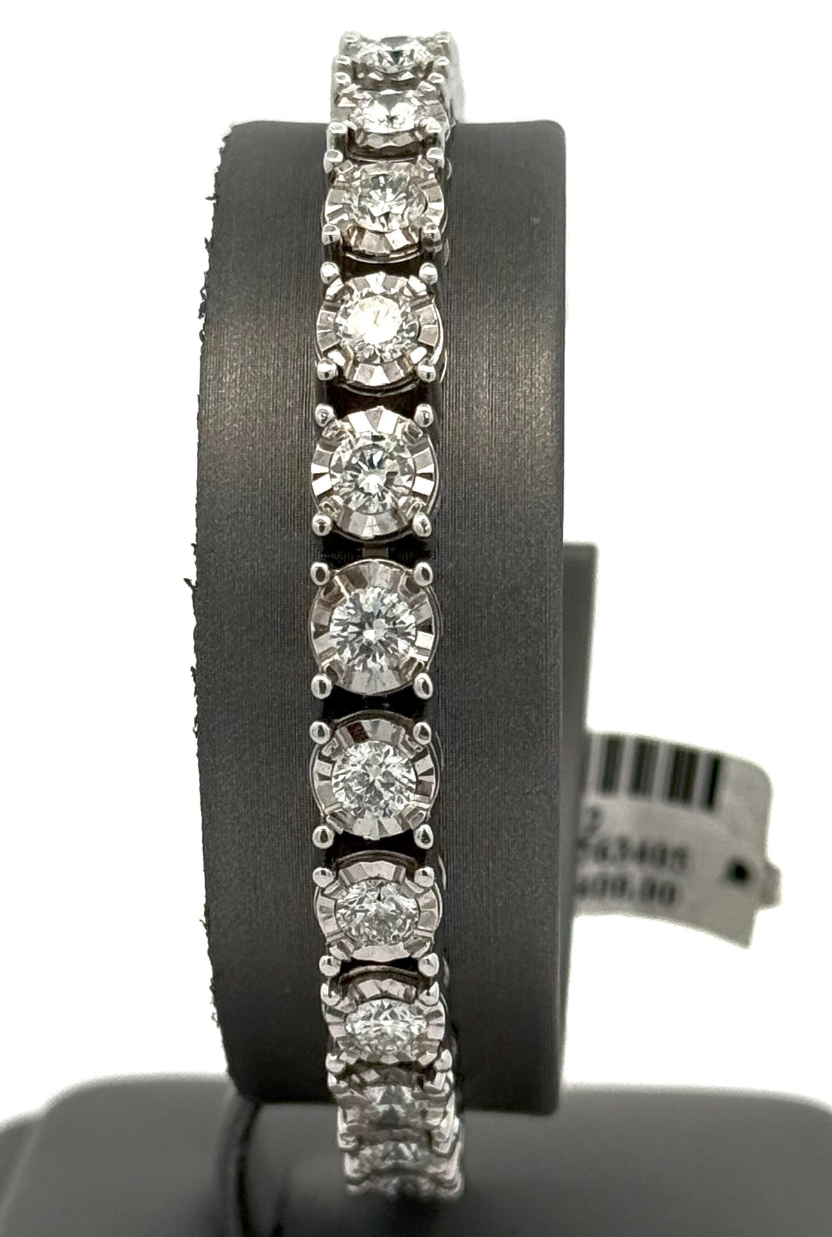 14k White Gold 8.00 CT Diamond Miracle Tennis Bracelet, 27.6g, 7", S14872