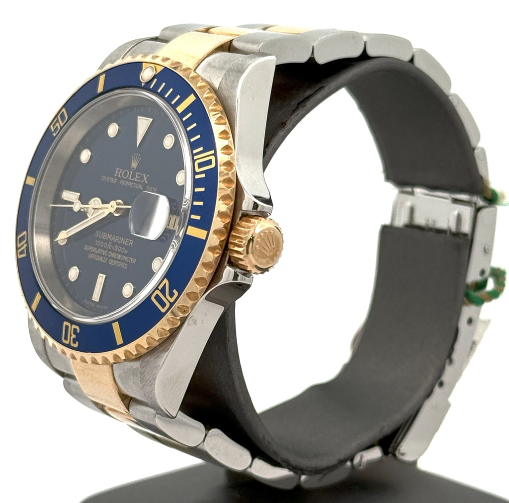 Pre-owned Rolex Submariner Date 16613 - Blue Dial - 18k Yellow gold & Stainless Steel S108081