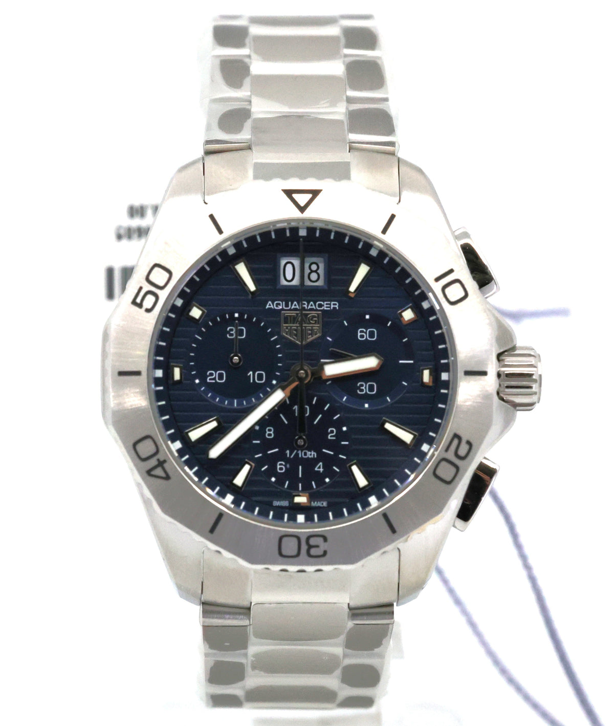 TAG Heuer AQUARACER Professional 200 Chronograph Quartz Blue Dial Stainless Steel Watch 40mm - CBP1113.BA0627, S17001