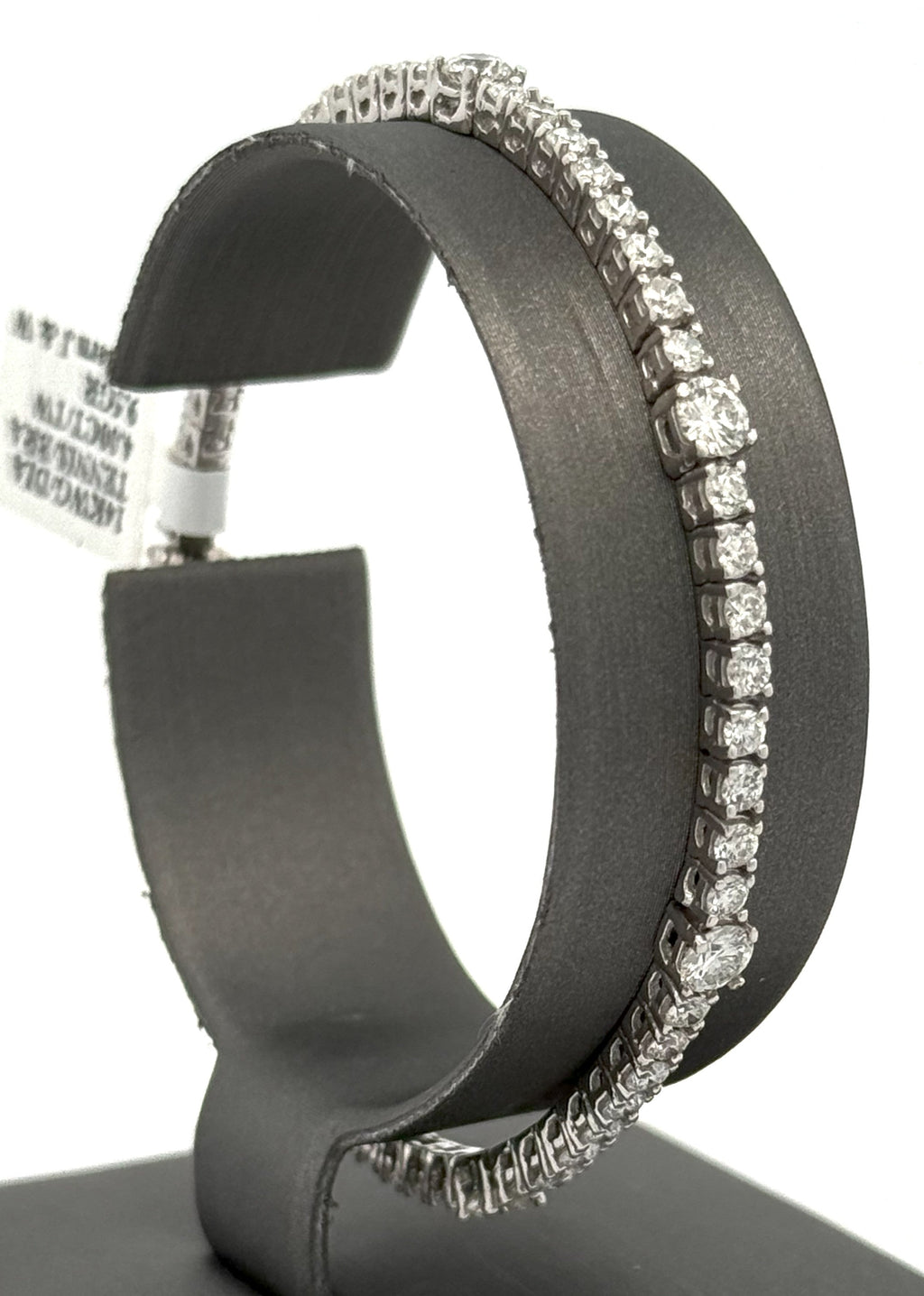 14k White Gold 3.75CT Diamond Tennis Ladies Bracelet, 9.5g, 7", S108538