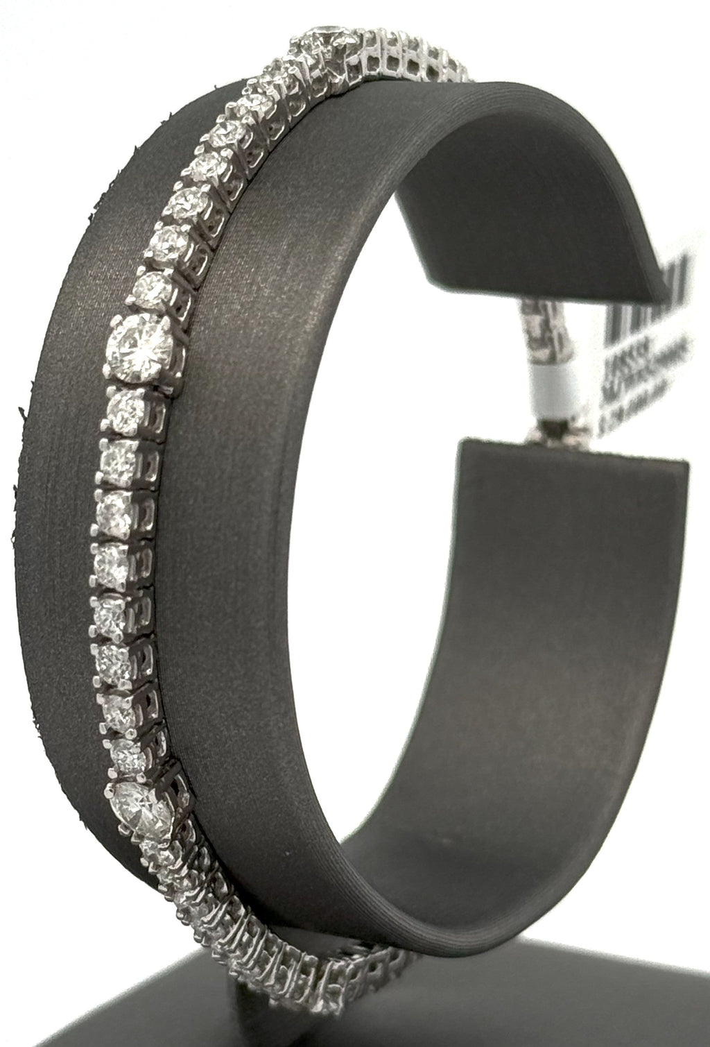 14k White Gold 3.75CT Diamond Tennis Ladies Bracelet, 9.5g, 7", S108538
