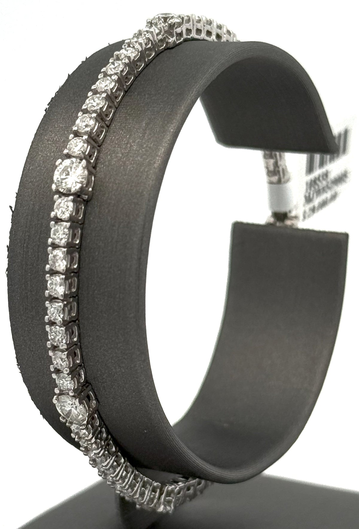 14k White Gold 3.75CT Diamond Tennis Ladies Bracelet, 9.5g, 7", S108538