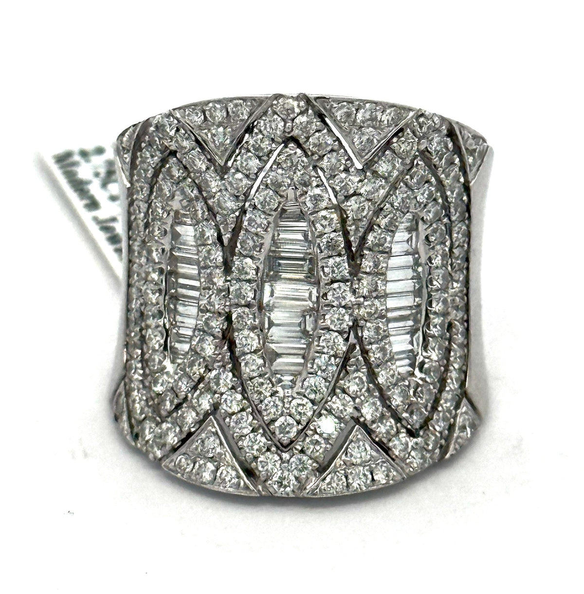 18K White Gold 2.50 CT Diamond Cluster Ladies Ring, S16654