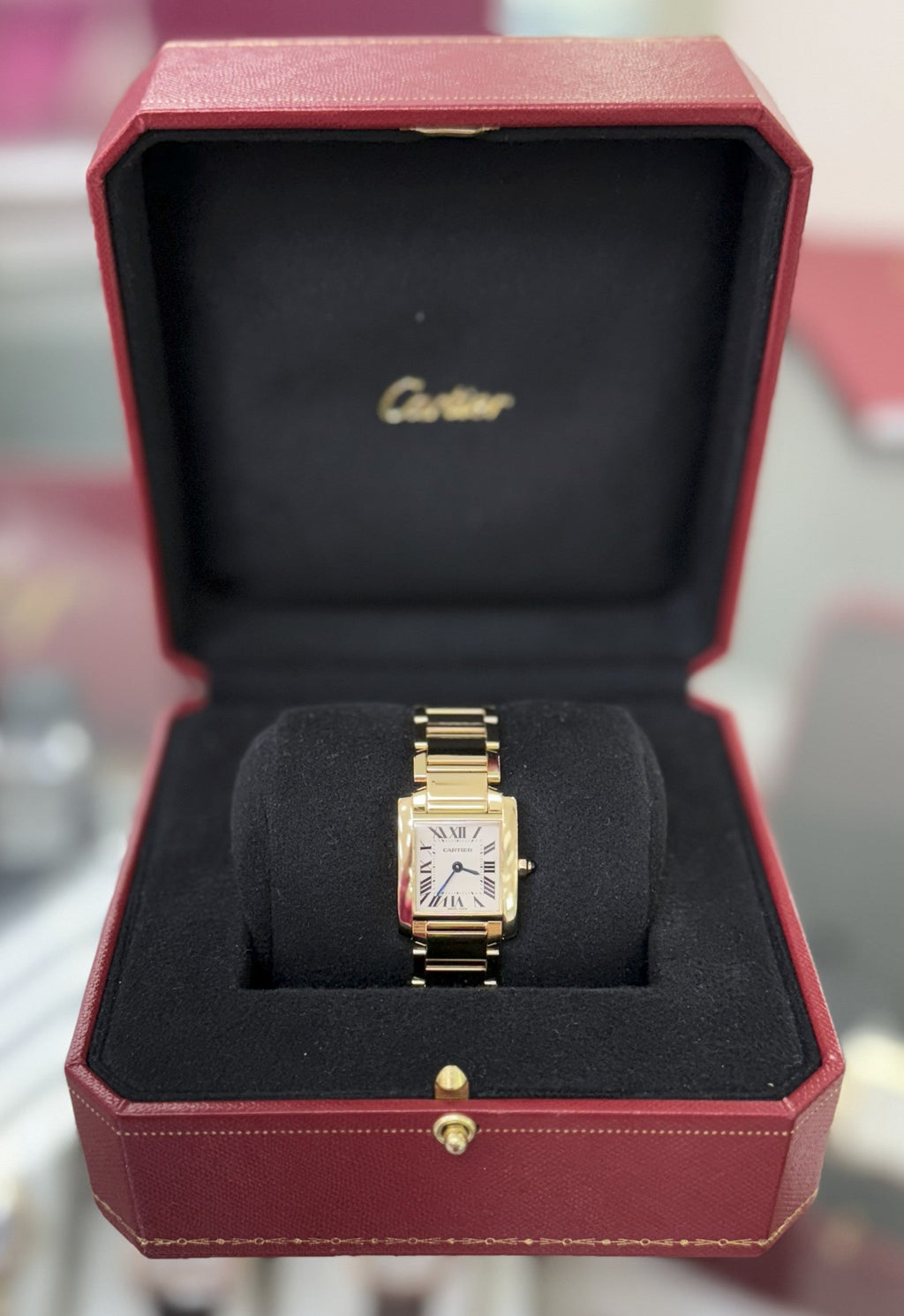 Cartier Tank Française Lady Small 2385 18K Watch (Pre-owned)