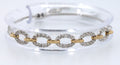 10k White & Yellow Gold 1.00 CT Diamond Bolo Bracelet, 7.2g, S17082