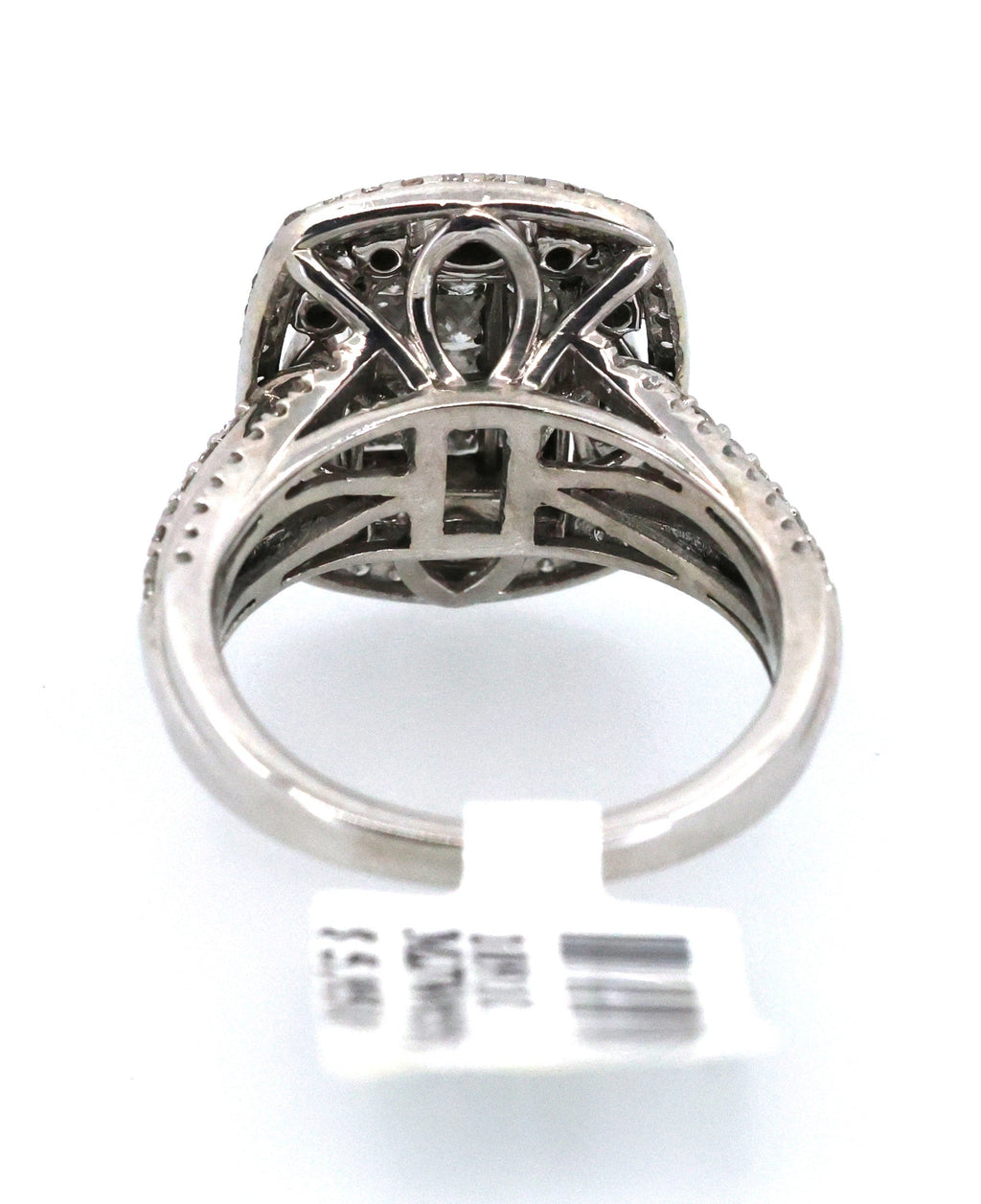 10k White Gold 1.25CT Diamond Cluster Ring,6.2g, S109102