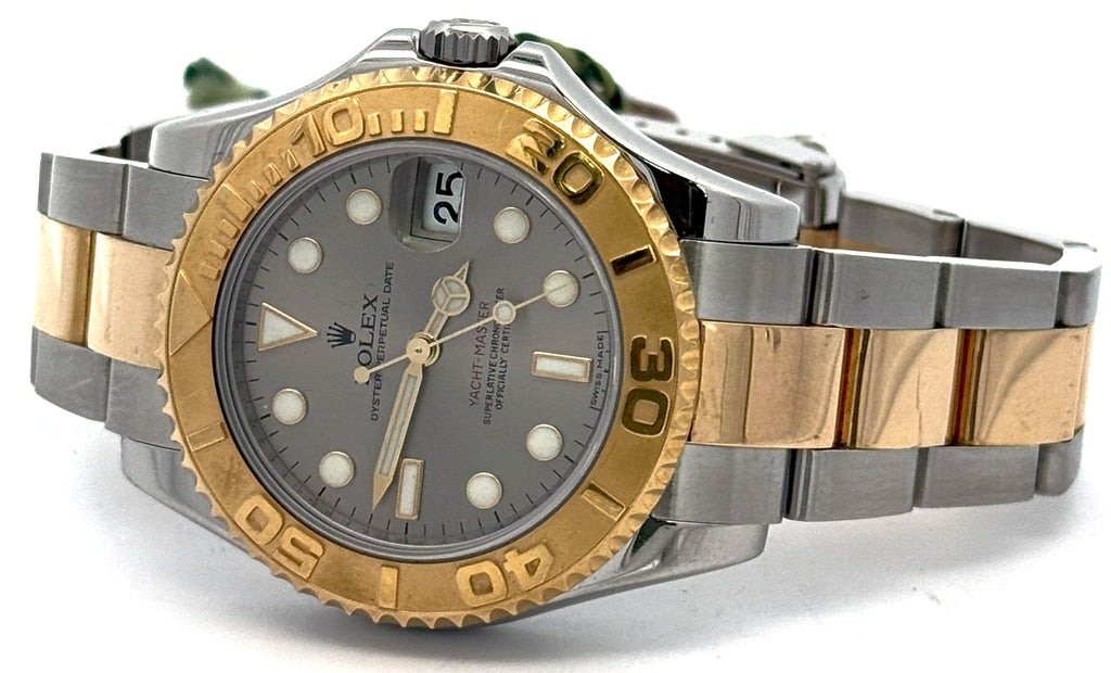 Pre-Owned Rolex Yacht-Master 168623 Yellow Gold & Steel 35mm Midsize Watch, S106789