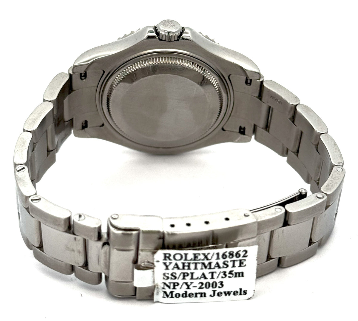 Pre-Owned Rolex Yacht-Master 168622 Platinum Steel 35mm Midsize Watch, S15051