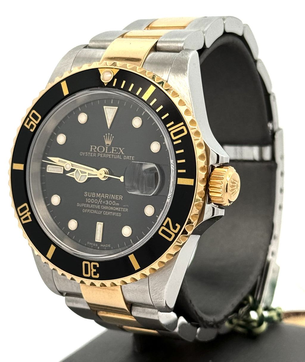 Pre-Owned Rolex Submariner Date 16613, 18k Gold & Stainless Steel Watch, S104609