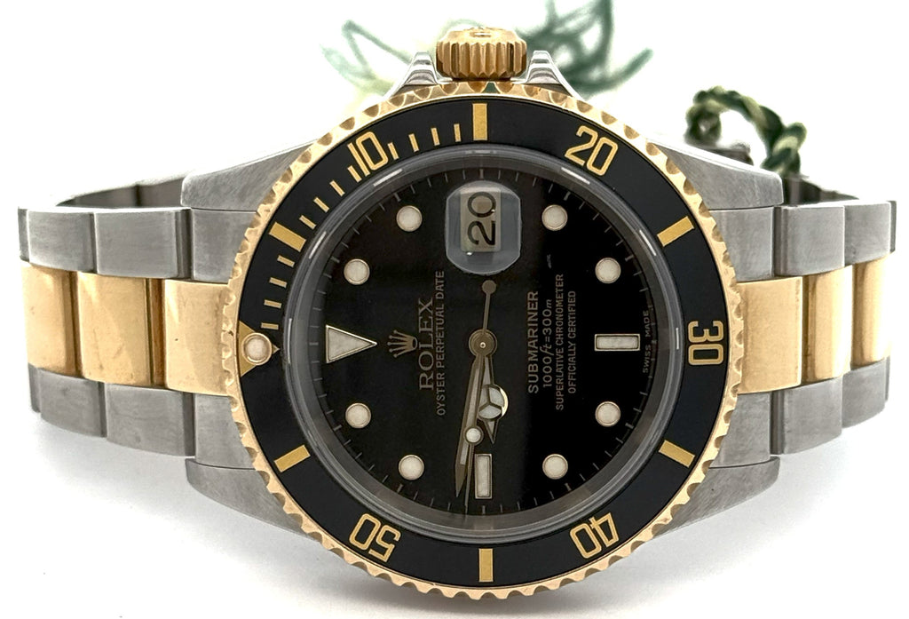 Pre-Owned Rolex Submariner Date 16613, 18k Gold & Stainless Steel Watch, S104609
