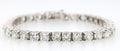 14k White Gold 15.75 CT Diamond Tennis Bracelet, 26.7g, 8", S17104
