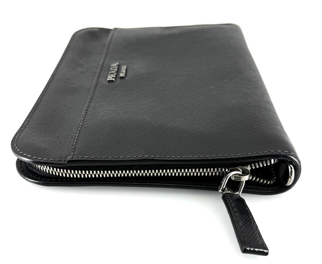 Prada clutch bag leather