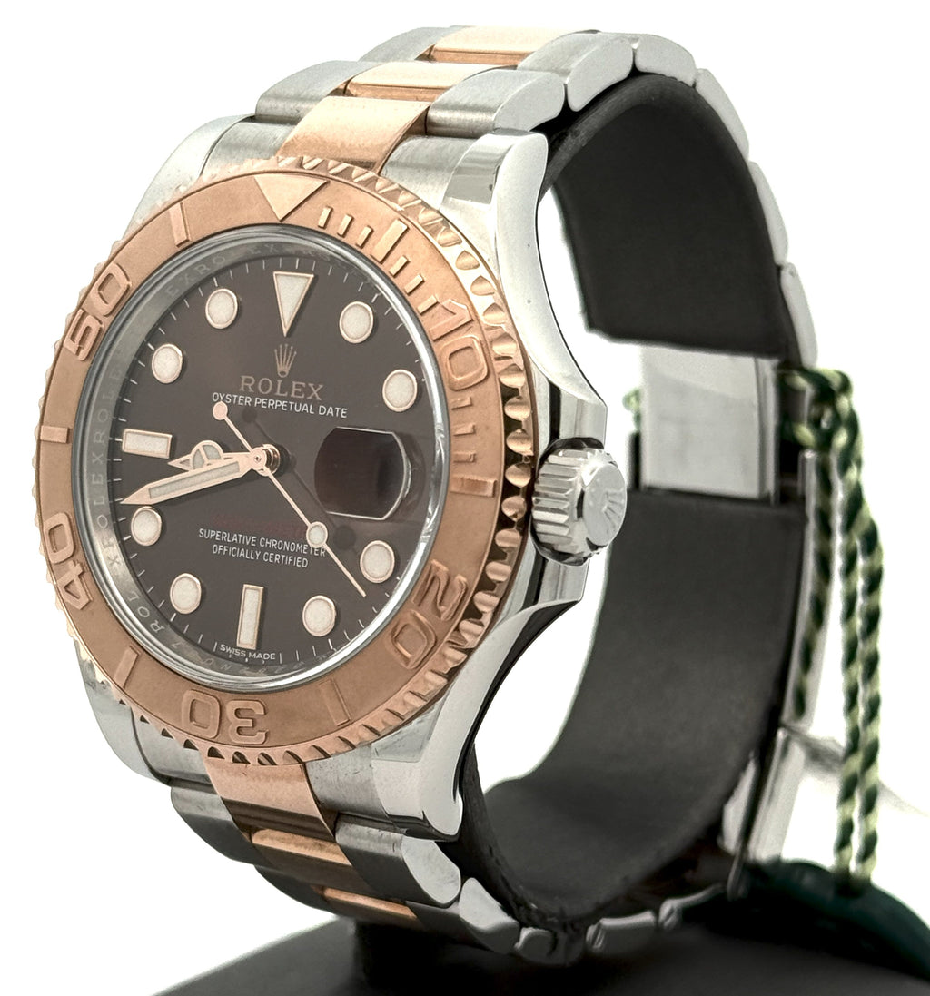 Pre-Owned Rolex 116621 Yacht-Master 116621 Rose Gold & Steel Chocolate Dial 40mm, S106902