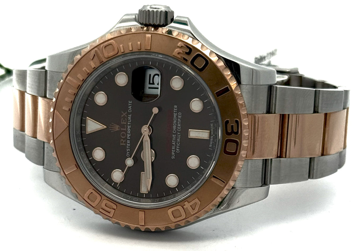Pre-Owned Rolex 116621 Yacht-Master 116621 Rose Gold & Steel Chocolate Dial 40mm, S106902