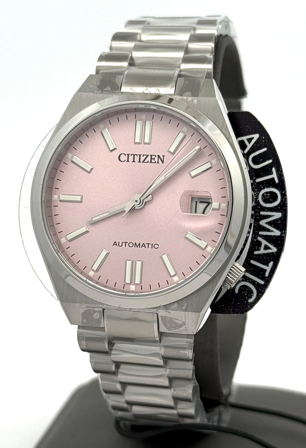 Citizen TSUYOSA Automatic Stainless Steel Pink Dial 37mm Watch, NJ0200-50Z