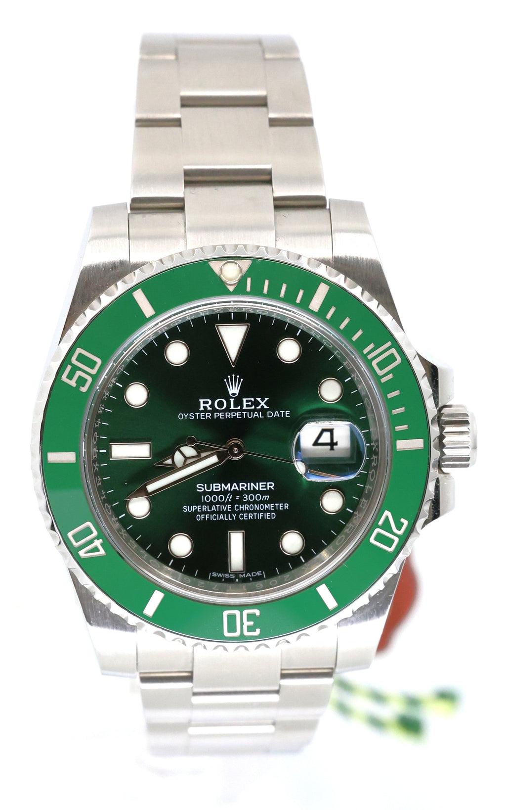 Pre-Owned Rolex Submariner Date Hulk Green Dial 116610VL, Stainless Steel Watch, S109127