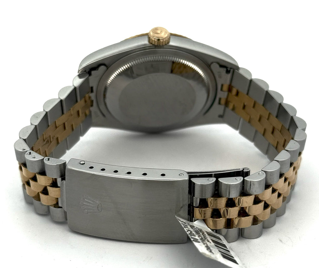 Pre-owned Rolex Datejust 36mm Black Dial - 16233- Yellow Gold/Steel S108445