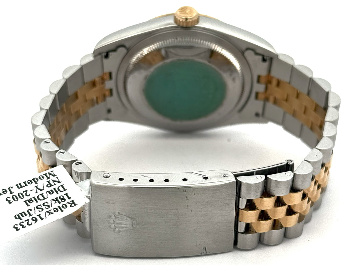 Pre-owned Rolex Datejust 36mm Bronze Dial - 16233- Yellow Gold/Steel S15649