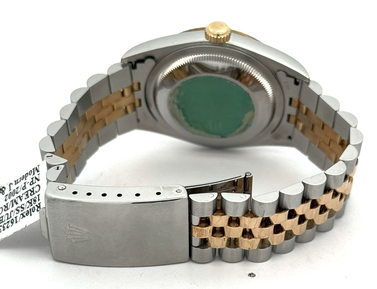 Pre-owned Rolex Datejust 36mm Cream  Dial - 16233- Yellow Gold/Steel S108457