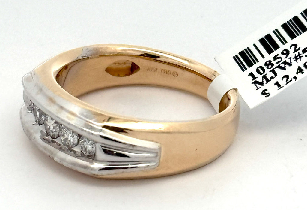 14k Yellow Gold 0.75 CT Diamond Men's Ring, S108592