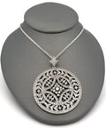 EFFY 14K White Gold Large Diamond Pendant Necklace 16.3g, S108575
