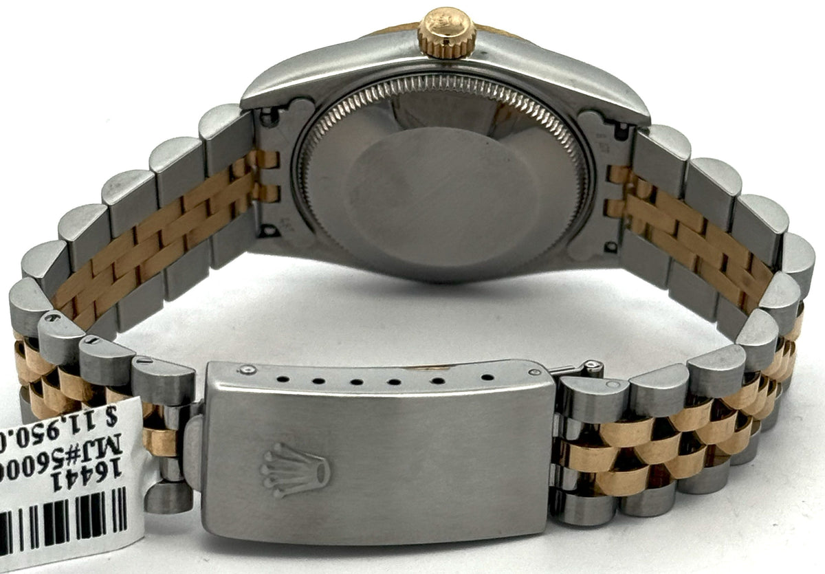 Pre-owned Rolex Datejust 31mm Black Dial - 68273 - Yellow Gold/Steel S16441