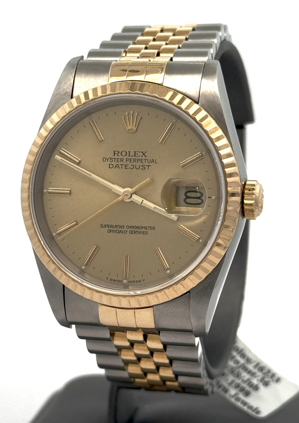 Pre-owned Rolex Datejust 36mm Champagne Dial - 16233- Yellow Gold/Steel S16375