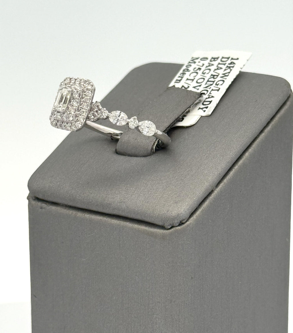 14k White Gold 0.50CT Diamond Engagement ring, Size 7, 2.9g, S16692