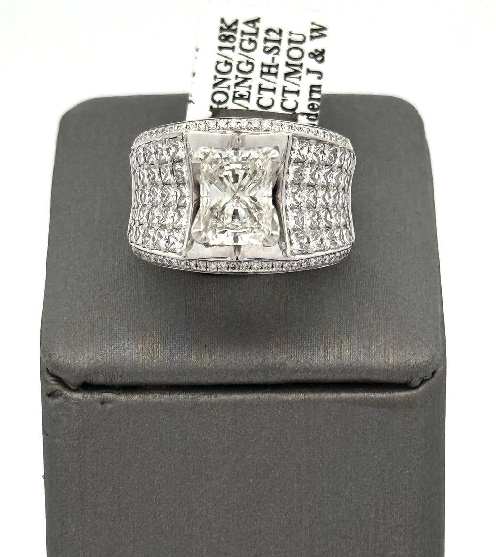 Simong 18k White Gold 1.83CT & 2.47CT Diamond Engagement Ring, 14.9g, Size 7, S108615