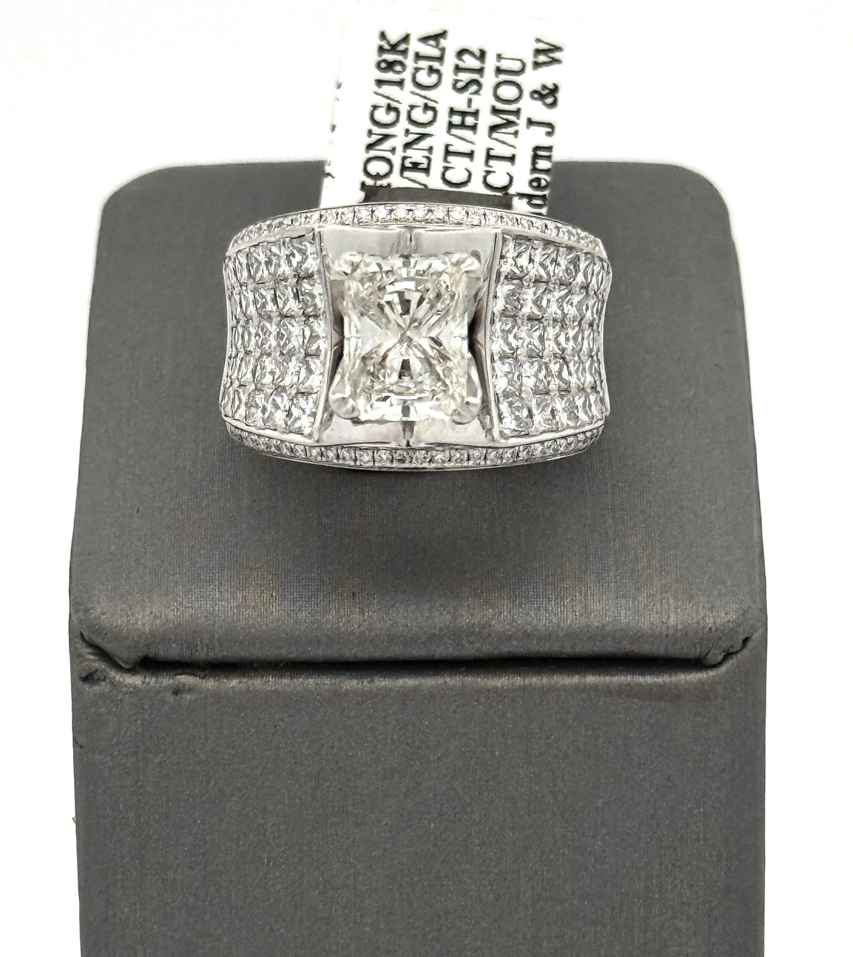 Simong 18k White Gold 1.83CT & 2.47CT Diamond Engagement Ring, 14.9g, Size 7, S108615