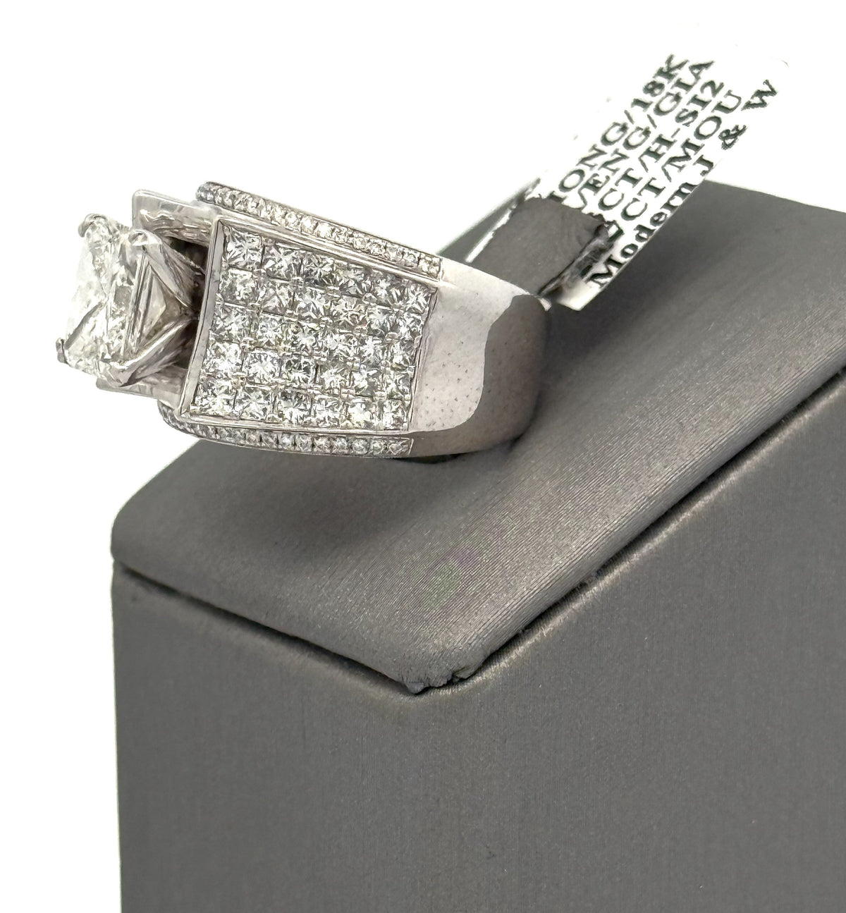 Simong 18k White Gold 1.83CT & 2.47CT Diamond Engagement Ring, 14.9g, Size 7, S108615